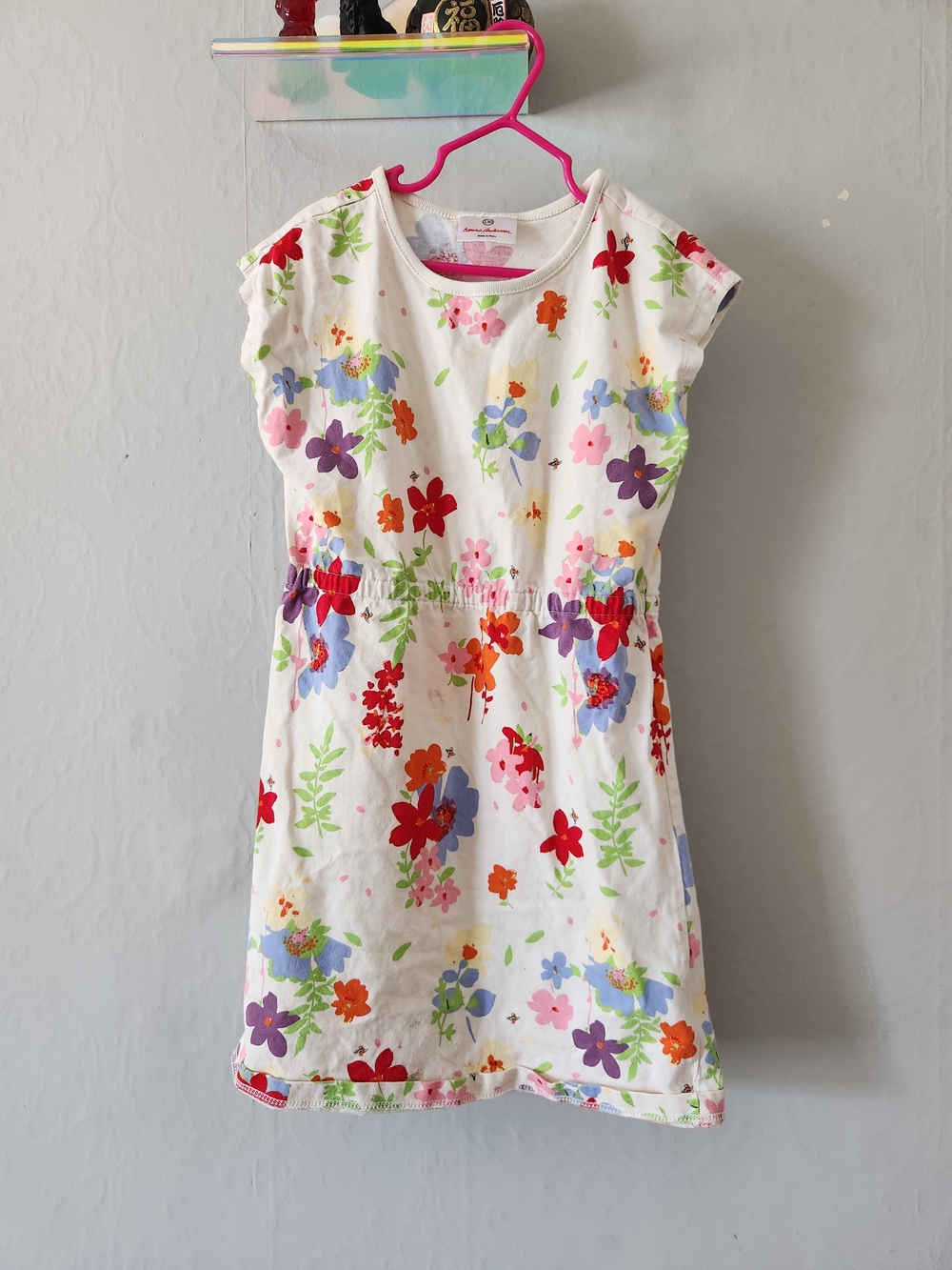 Hanna Andersson 8y Floral Dress with Multicolor Blooms